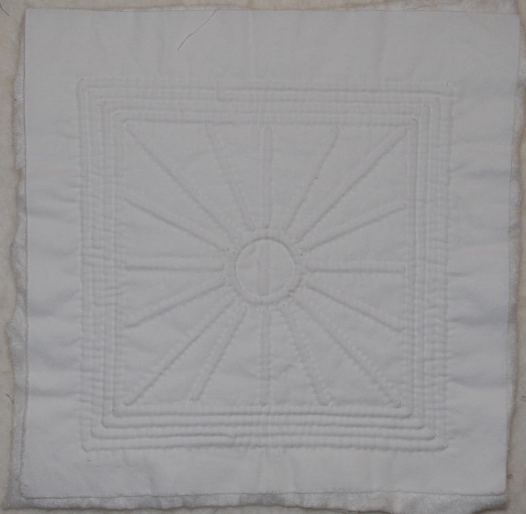 Hand quilted Provencal white work