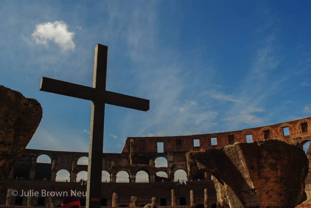 cross at the Colosseum, Rome 2010